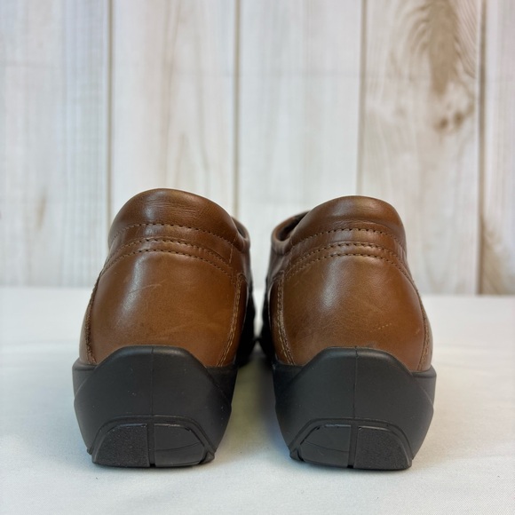 Ecco Light Leather Loafers Low Heel Comfort Derby Shoes Brown Sz US 8-8.5 EU 39 - Picture 8 of 15